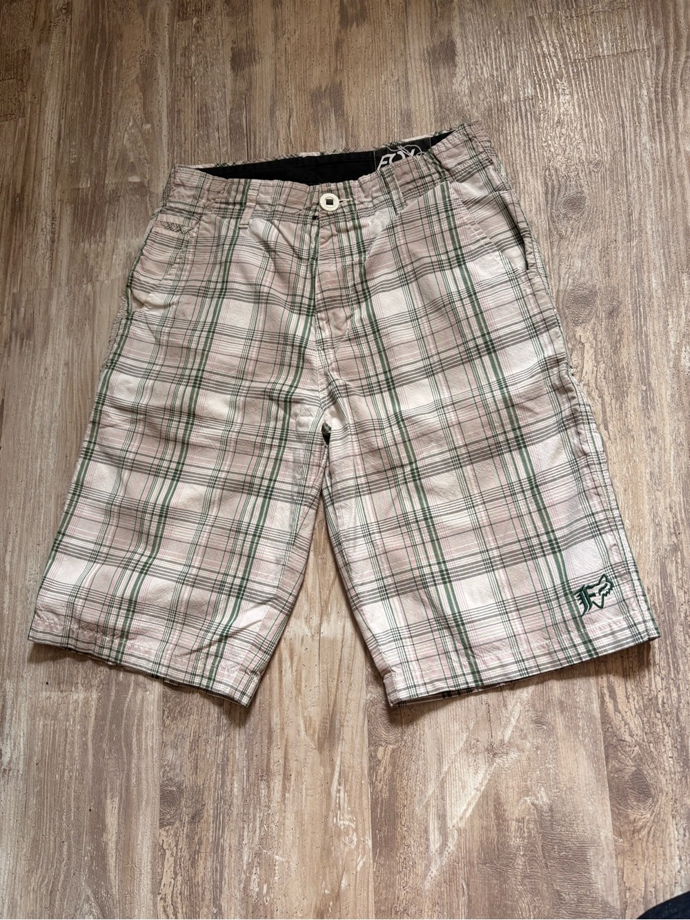Vintage plaid fox board shorts size 32